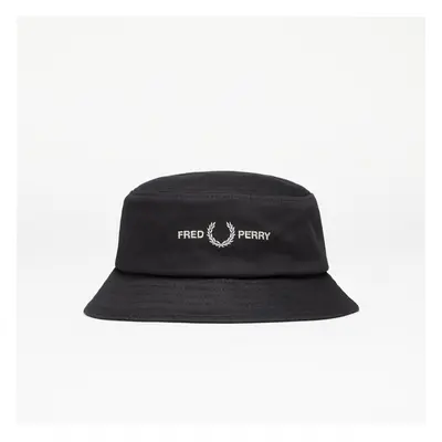 FRED PERRY Graphic Brand Twill Bucket Hat Black/ Warm Grey