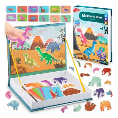 Mágneses könyv puzzle dinoszauruszok Ricokids