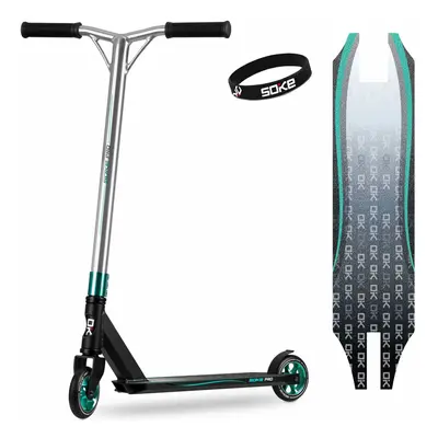 Soke Pro Freestyle kaszkadőr roller haladóknak Silver-Turquoise