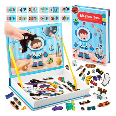 Mágneses könyv puzzle öltöztetős Ricokids