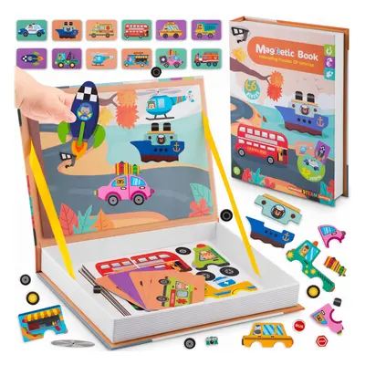 Mágneses könyv puzzle járművek Ricokids