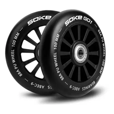 100 mm -es roller kerekek fekete 2 db Soke