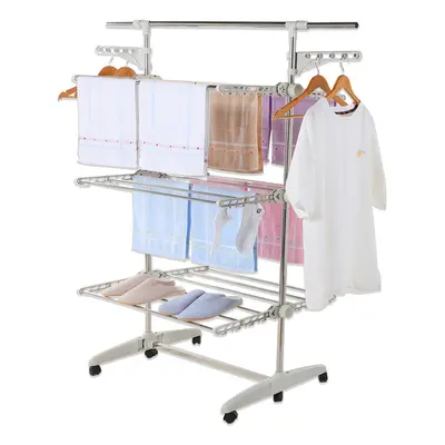 Herzberg 3-Tier Clothes Laundry Drying Rack White