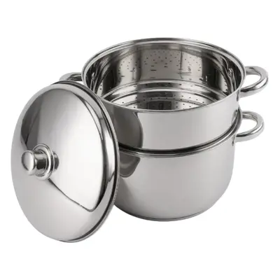 Royalty Line RL-C12L: Stainless Steel Stockpot and Steamer/ Couscous Pot - 12L