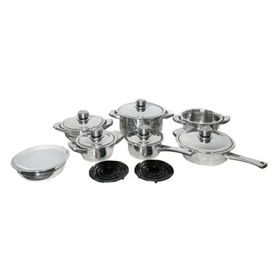 Bachmayer BM-1601: 16 Pieces Stainless Steel Cookware Set