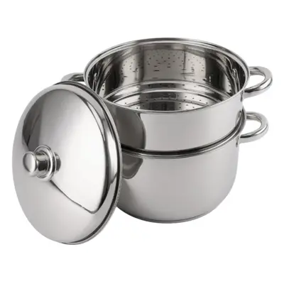 Royalty Line RL-C14L: Stainless Steel Stockpot and Steamer/ Couscous Pot - 14L