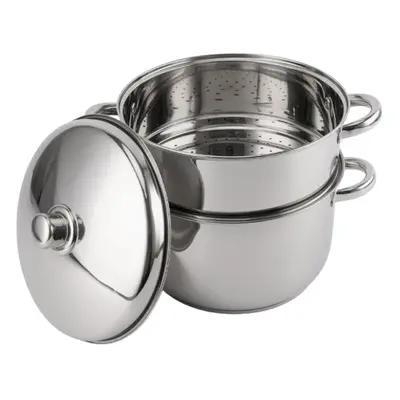 Royalty Line RL-C6L: Stainless Steel Stockpot, Steamer, and Couscous Pot - 6L