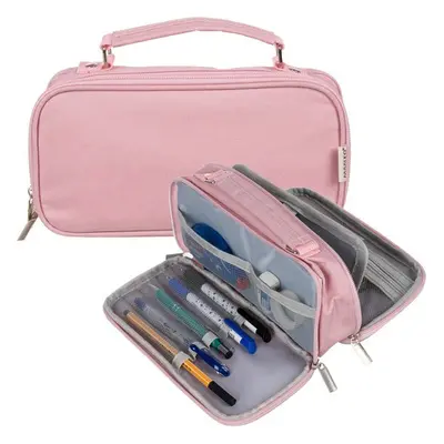 Double extendable pencil case - pink Maaleo 24517