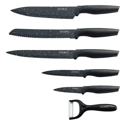 Royalty Line RL-MB5: Non-Stick coating Knife Set 5PCS Black