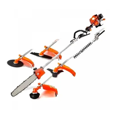 Powertech RL-PT580: 8in1 Professional Brush Cutter, Hedge Trimmer, and Chain Saw