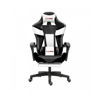 Herzberg HG-8082: Tri-color Gaming and Office Chair with T-shape Accent Black