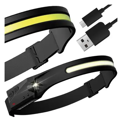 Ultraflexi nagy látószögű fejlámpa extra fényerővel - 40 COB LED + 1 XPE LED - USB - Trizand 216