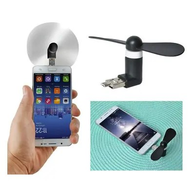 Micro USB ventilátor fekete