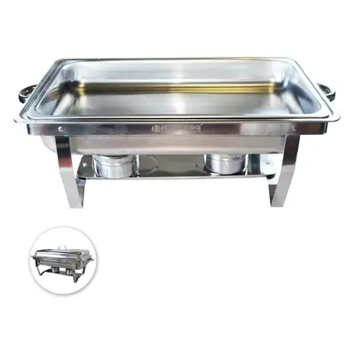 Herzberg HG-8022-1: 9 kvartos rozsdamentes acélból készült Chafing Dish - 1 edény