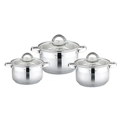 Platinum Cookware PL-10012: 16/18/20 cm-es 6 db S/S főzőedény