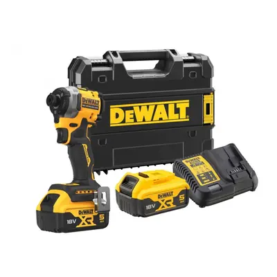 DCF850P2T DEWALT 18V AKKUMULÁTOR 1/4", 2 X 5.0AH AKKUMULÁTOR, TÖLTŐ, T-STACK TOK