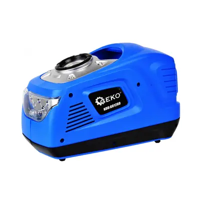 GEKO Mini kompresszor 12V/230V 100W akkumulátorral