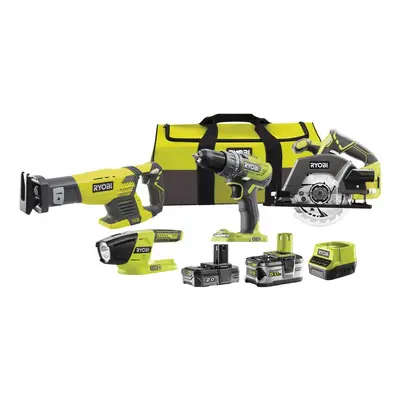 Ryobi R18CK4-252S 18 V-os akkumulátor készlet (R18DD3 R18T-0 RRS1801M R18CSP 1 x 5,0 Ah 1 x 2 Ah