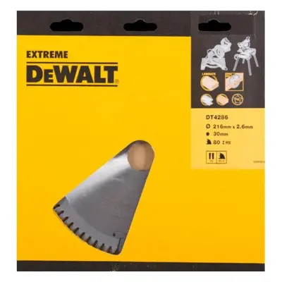 40-es sorozatú fűrészlap körfűrészhez 216x30mm 80z TCG -5° DeWALT DT4286