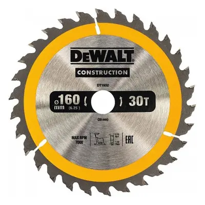 Fűrészlap 160x20mm, 30 fogú, DeWALT DT1932 akkumulátoros fűrészhez