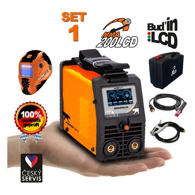 PANTERMAX MMA200LCD MMA/TIG inverteres hegesztő + kábelek 2m + burkolat + műanyag tok