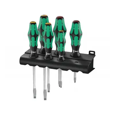 Wera 007680 Kraftform Plus Lasertip csavarhúzók 334 SK/6 típus (6 darabos készlet + állvány)