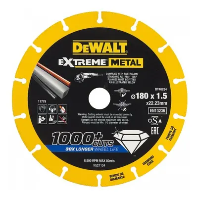 Gyémánttárcsa EXTREME METAL 180mm DeWALT DT40254