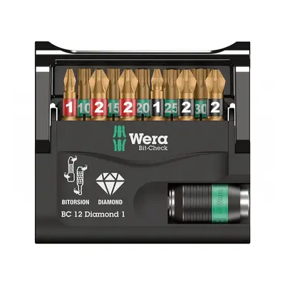 Wera 057421 Bit-Check 12 Diamond 1 tartóval 889/4/1 K (12 darabos készlet)