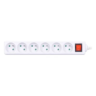 Solight multiple socket, 6 aljzat, kapcsoló