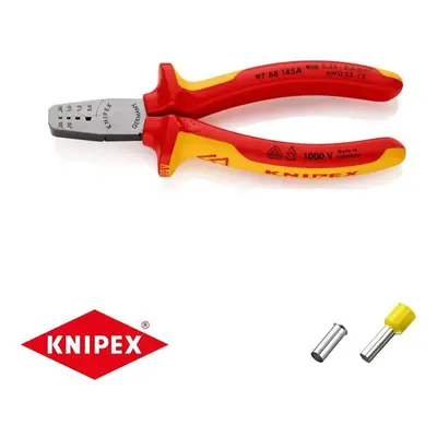 145 mm-es krimpelő fogó véghüvelyekhez Knipex 97 68 145 A