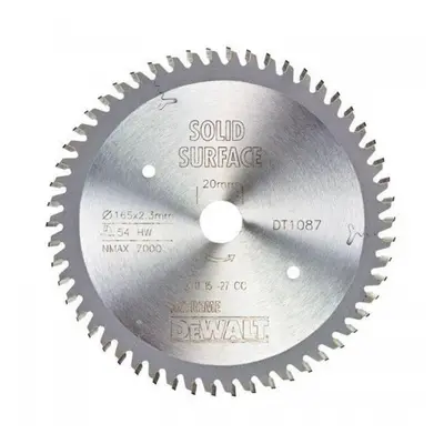 Fűrészlap merülőfűrészekhez 165x20mm 54z DeWALT DT1087