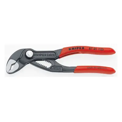 Mini-Cobra csőfogó 125 mm. Knipex 87 01 125 - polírozott fej, műanyag hüvelyek