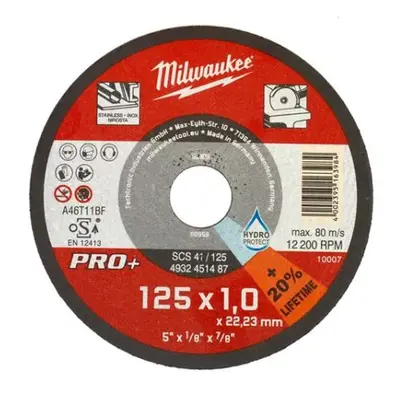 Milwaukee Vékony fémvágó kerék PRO 125x1.0x22.23mm - 1db