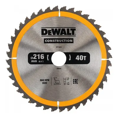 Fűrészlap 216x30mm 40z ATB 5° DeWALT DT1953 DeWALT DT1953