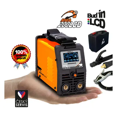 PANTERMAX MMA200LCD MMA/TIG inverteres hegesztő + 2 m kábelek + műanyag tok