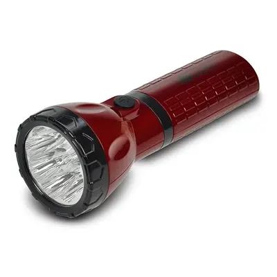 Solight újratölthető LED-es zseblámpa, dugaszolható, Pb 800mAh, 9x LED, piros-fekete