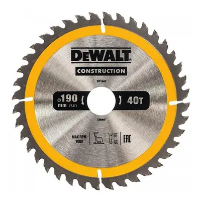 Fűrészlap 190x30mm 40z ATB 10° DeWALT DT1945