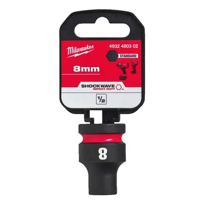 1/2" Milwaukee Shockwave™ Impact Duty 8 mm-es ütvecsavaros dugókulcs, rövid