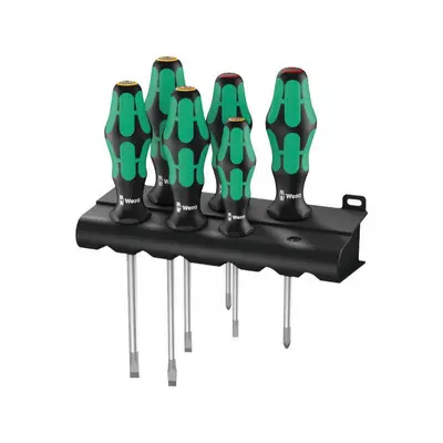 Wera 105650 Kraftform Plus Lasertip 334/6 csavarhúzó (6 darabos készlet és állvány)