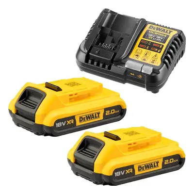 DEWALT DCB1104D2 töltő és akkumulátor készlet, 2x 2,0 Ah