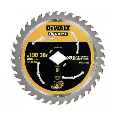 Fűrészlap 190mm, 36 fogú, DeWALT DT40271 akkumulátoros fűrészekhez