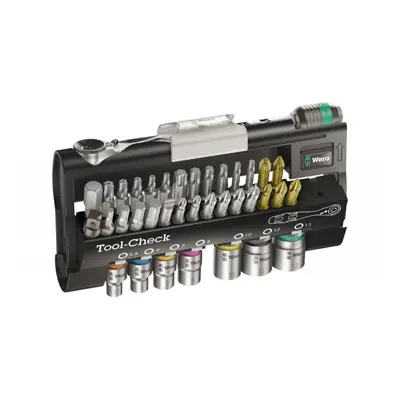 Wera 073220 Bits, foglalatok és racsni 1/4" Tool-Check 1 SB 889/4/1 K tartóval (38 részes készle