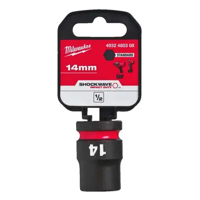 1/2" Milwaukee Shockwave™ Impact Duty 14 mm-es ütvecsavaros foglalat, rövid