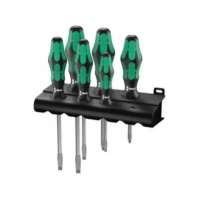 Wera 007681 Kraftform Plus Lasertip csavarhúzók 334/355 SK/6 típus (6 darabos készlet + állvány)