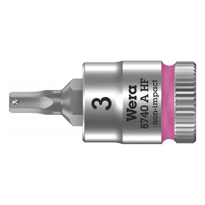 Wera 003332 Zyklop 1/4" 6 oldalú, 3 mm-es, 8740 A HF típusú, 6 mm-es bitbetétes dugókulcs 8740 A