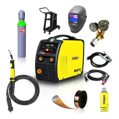 Kowax Genimig 220 LCD + égő + kábelek + piros. Szelep + burkolat + huzal + spray + kosár + reduk