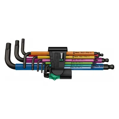 Wera 073593 Húzócsavarkulcsok inbus 950/9 Hex-Plus Multicolour 1 SB, BlackLaser (9 részes készle