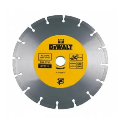 Profi keményfémtárcsa beton és tégla száraz vágásához 180x22,2mm DeWALT DT3721