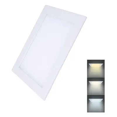 Solight LED mini panel CCT, álmennyezet, 18W, 1530lm, 3000K, 4000K, 6000K, négyzet alakú