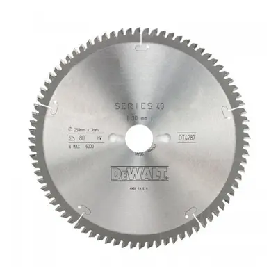 Fűrészlap 250x30mm 80z TCG -5° DeWALT DT4287